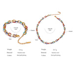 Load image into Gallery viewer, Rainbow Necklace Bracelet Set