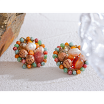 Load image into Gallery viewer, Vintage Pearl Nest Earrings
