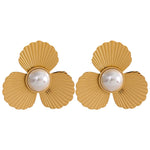 Load image into Gallery viewer, Three-Petal Stud Earrings