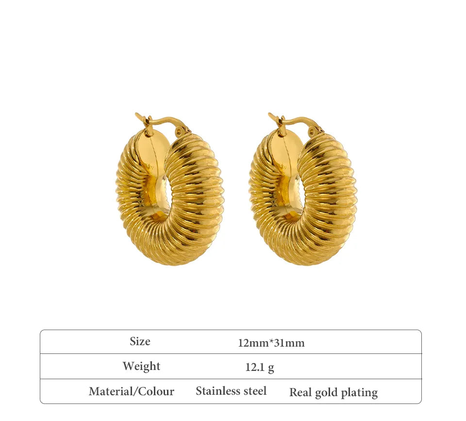 GlamAura Round Hoops