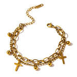 Load image into Gallery viewer, Cross Layered Bracelet
