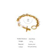 Lustrous Pearl Charm Bracelet