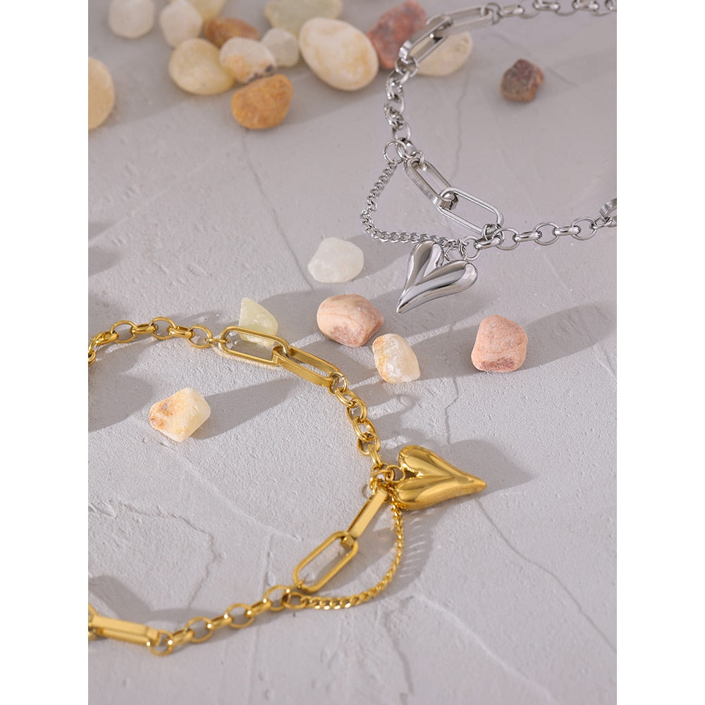 Double-Layered Heart Bracelet