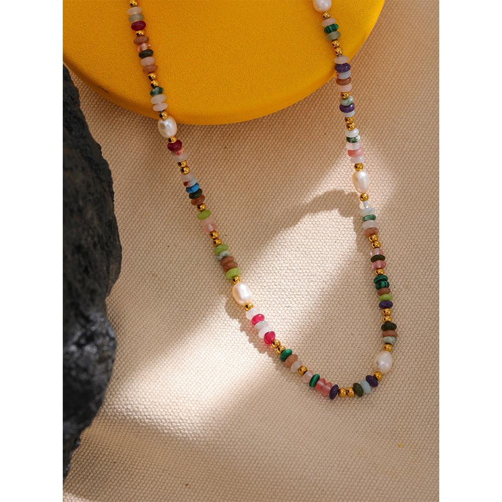 Handmade Pearl Boho Necklace