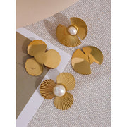 Three-Petal Stud Earrings