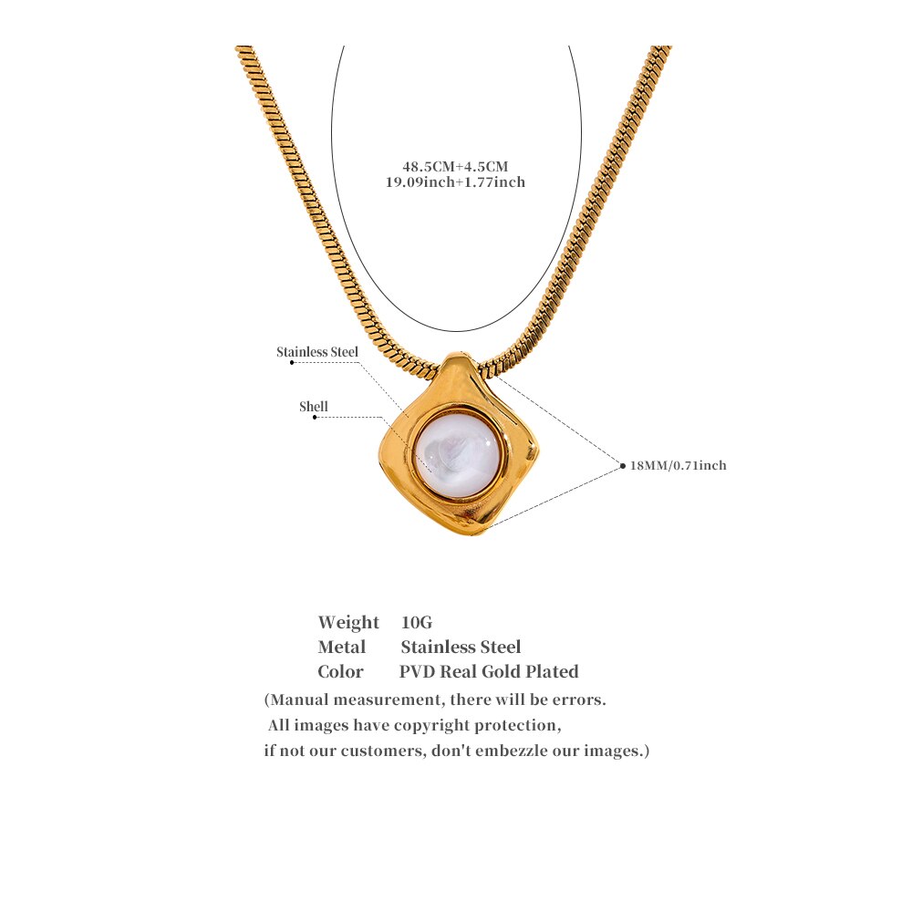 Square Shell Necklace